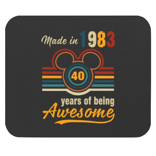 Made in 1983 40 Years of Being Awesome Mouse Pads, 40th Birthday Gift,Disney 2023 Mouse Pads