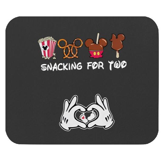  Snacking for Two Pregnancy Announcement Mouse Pads, Funny Disney Mom To Be Mouse Pads