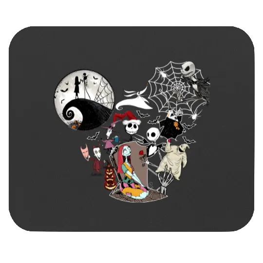 Nightmare Before Christmas Mouse Pads, Disney Nightmare Before Christmas, Jack and Sally,Jack Skellington,Disney Jack Skellington,Halloween Mouse Pads
