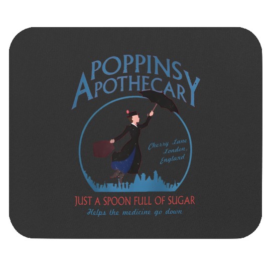 Retro Poppins Apothecary Mary Poppins Mouse Pads, Funny Disney Mouse Pads