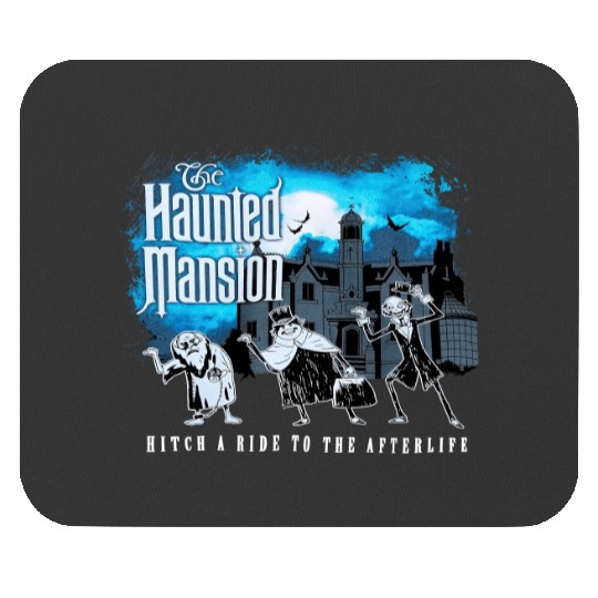 Hitch A Ride To The Afterlife Hitchhiking Ghosts Mouse Pads, Disney The Haunted Mansion Mouse Pads