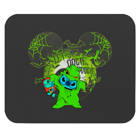 Stitch Costume Oogie Boogie Sally Doll Mouse Pads, Let's Oogie Boogie 2023 Mouse Pads , Disney Halfway To Halloween Party Mouse Pads