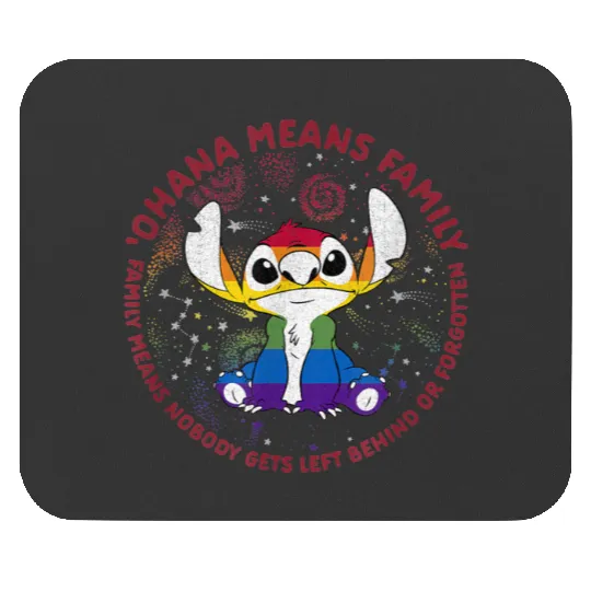 Disney Lilo & Stich Ohana Means Family Stitch Pride Circle Mouse Pads