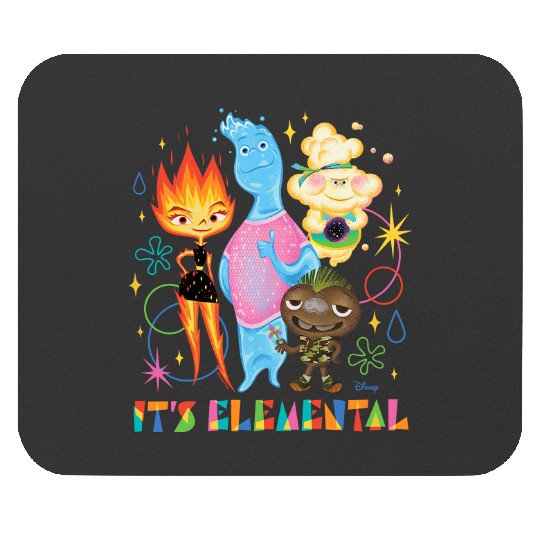 Disney Pixar It's Elemental Mouse Pads, Elemental Ember And Wade Mouse Pads