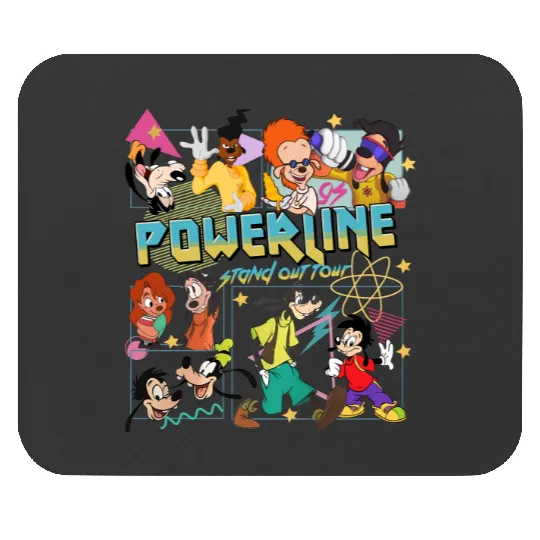 Vintage Goofy Movie Powerline Mouse Pads, A Goofy movie Mouse Pads, Disney Powerline Stand Out Tour