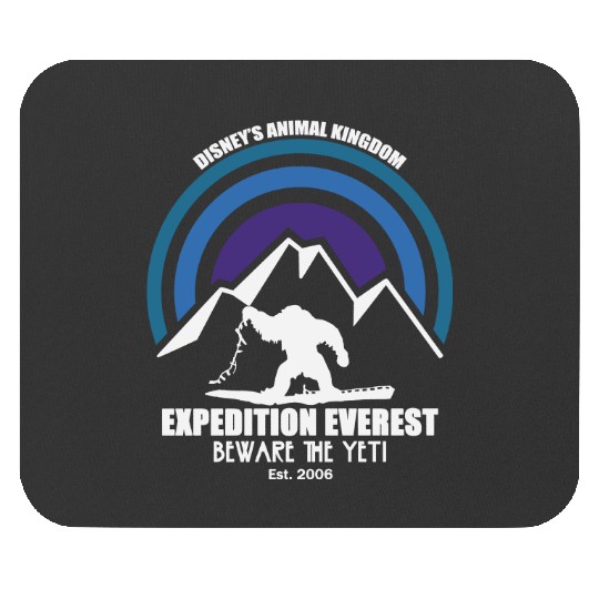 Expedition Everest - Disney Inspired - Animal Kingdom - Ride - Yeti - Unisex Short Sleeve Mouse Pads - Mouse Pads