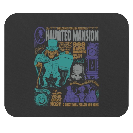Retro Haunted Mansion Mouse Pads, Vintage Disney Mouse Pads, Spooky Mouse Pads, Classic Disneyland Apparel, Classic Disney Ghost Mouse Pads