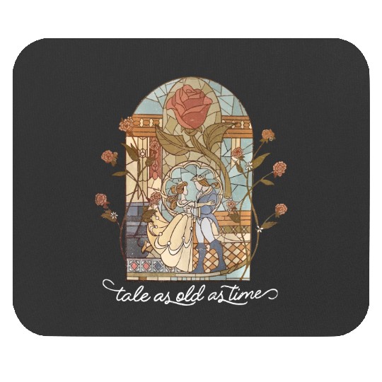 Vintage Tale as Old as Time  Mouse Pads, Retro Beauty and the Beast Mouse Pads, Disney Princess Mouse Pads, Belle Beauty Princess Tees