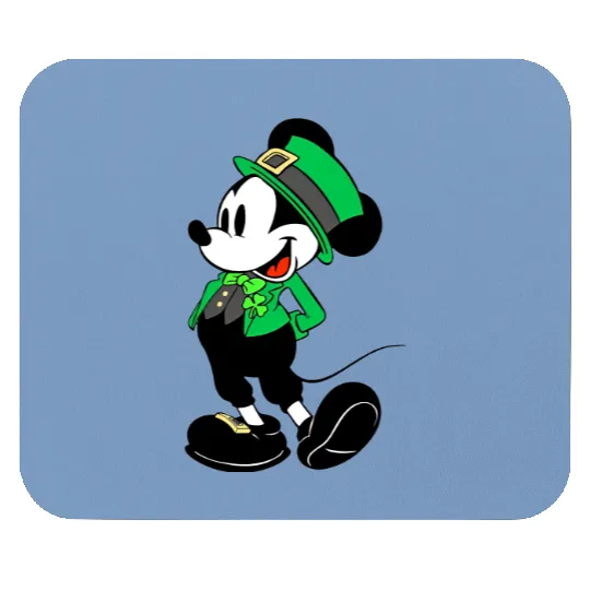 Mickey Mouse Shamrock  Mouse Pads, St Patrick's Day Mouse Pads, Irish Mickey Mouse Pads, Disney St Patricks Day Mouse Pads,