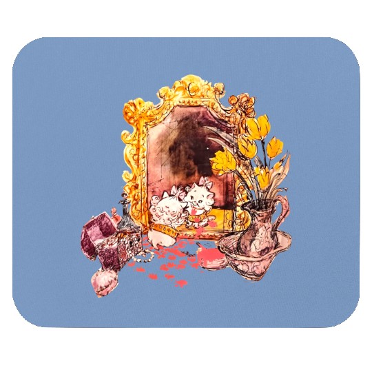 Cute Disney Marie The White Cat Sketch Mouse Pads / The Aristocats Mouse Pads