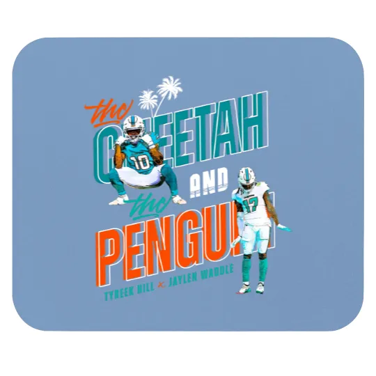 Miami Dolphins Football Mouse Pads, Tyreek Hill Mouse Pads,  Jaylen Waddle Mouse Pads