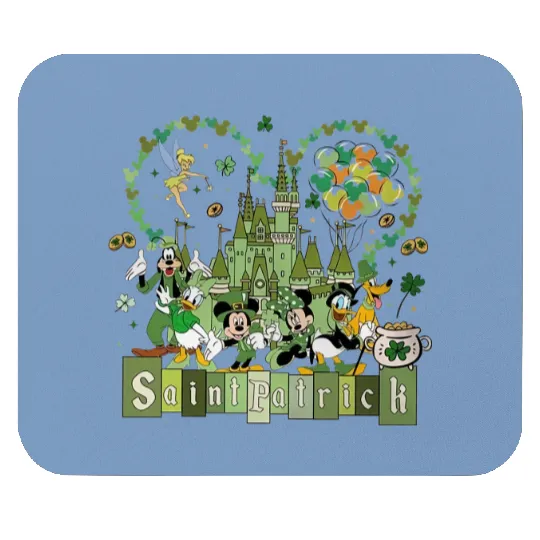 Disneyland St Patricks Day Mouse Pads, Mouse and Friends St Pattys Day Mouse Pads, Disney Irish Mouse Pads