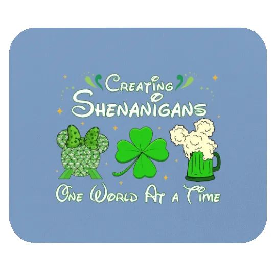 St Patricks Day Disney Epcot Mouse Pads, Creating Shenanigans St Patricks Day Mouse Pads