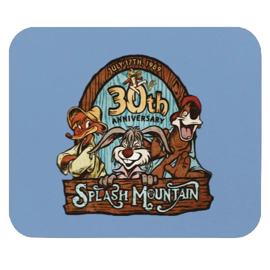 Retro Disney Splash Mountain Characters 30th 1989 Mouse Pads, Magic Kingdom WDW Holiday Mouse Pads