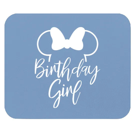 Disney Birthday Girl Mouse Pads, Minnie Mouse Birthday Girl Mouse Pads, Disneyland Birthday