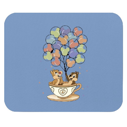 Disney Chip And Dale Teacup Balloons Mouse Pads, Double Trouble Mouse Pads