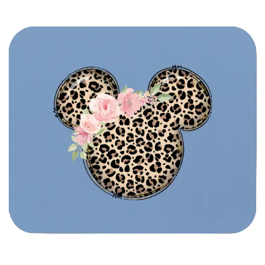 Disney Floral Minnie Leopard Mouse Pads, Disney Vacation Mouse Pads, Disney Minnie Mouse Mouse Pads
