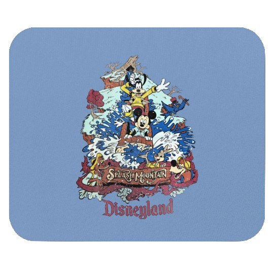 Retro Disneyland Splash Mountain Mouse Pads, Mickey and Friends Mouse Pads, Disney Trip Mouse Pads