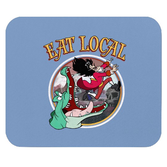 Retro Disney Peter Pan Tick-Tock The Crocodile Captain Hook Eat Local Mouse Pads