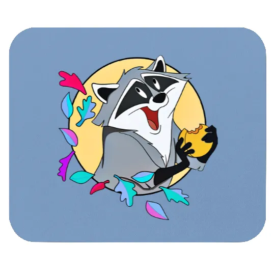 Disney Pocahontas Cute Meeko With Biscuits Retro Mouse Pads