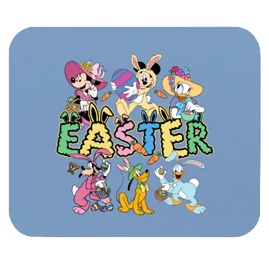 Mickey & Friends Mouse Pads,Retro Disney Easter Mouse Pads