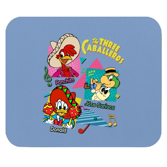 Retro 90s Disney The Three Caballeros Mouse Pads, Jose Donald Duck Panchito Mouse Pads