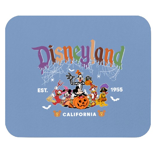 Vintage Disneyland Halloween Crewneck, Mickey and Friends Disneyland Est 1955 Mouse Pads