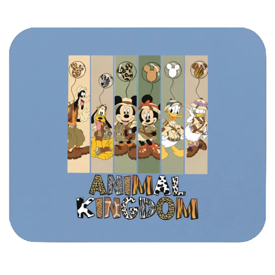 Disney Animal Kingdom Mouse Pads, Vintage Animal Kingdom Safari Mouse Pads, Mickey Safari Mouse Pads, Disney Safari Trip Mouse Pads