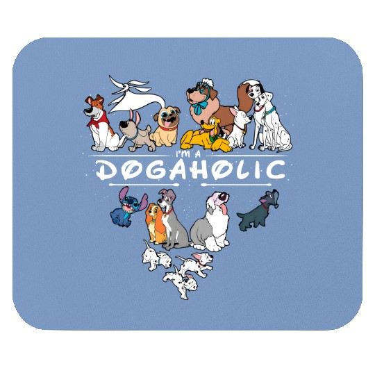 I'm Dog a Holic Disney Dogs Mouse Pads, Disney Pluto, Bolt Percy Dug Mouse Pads