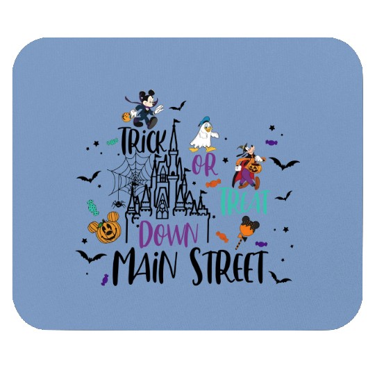 Trick or Treat Down Main Street Mouse Pads, Disney Halloween Mouse Pads