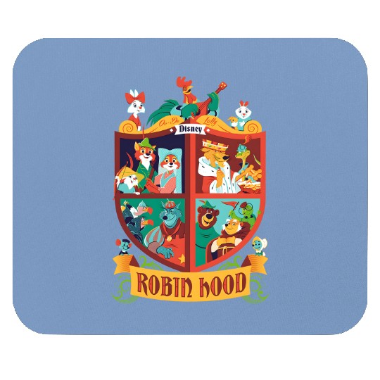 Vintage Disney Robin Hood Mouse Pads, Animal Kingdom Family Matching Mouse Pads