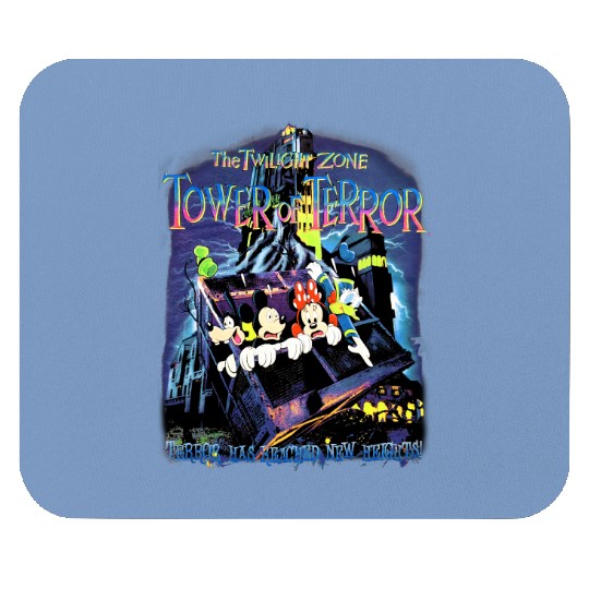 The Twilight Zone Tower Of Terror Color Mouse Pads, Tower of Terror Ride Mouse Pads, Disney Halloween Mouse Pads, Vintage Disney Mouse Pads