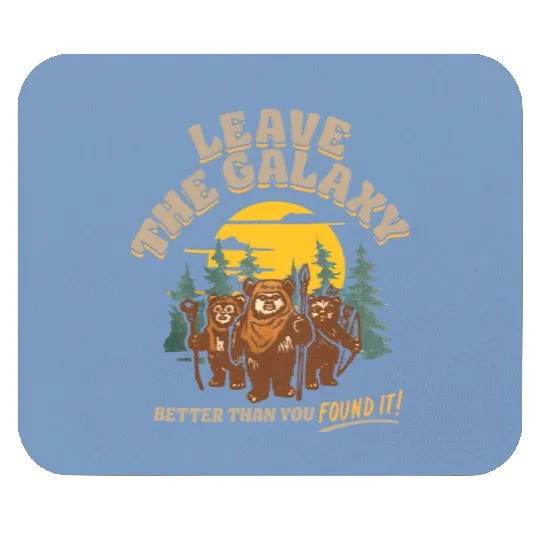 Vintage Disney Star Wars Ewok Mouse Pads, Leave The Galaxy Better