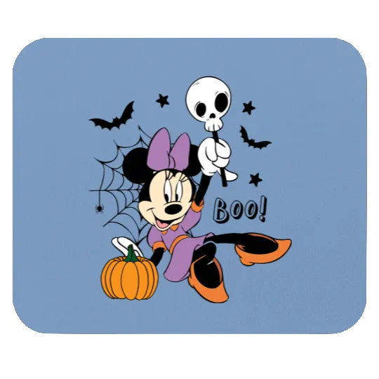 Mouse Pads, Minnie Spooky Season, Minnie Mouse Halloween Mouse Pads, Minnie Pumpkin Mouse Pads, Disney Spooky Mouse Pads