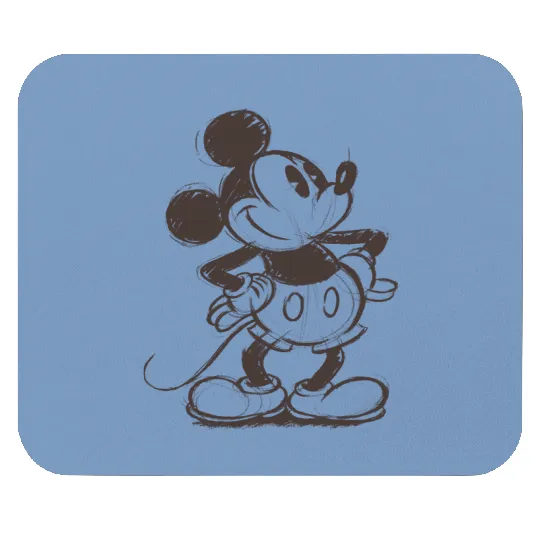 Disney Mickey & Friends Mickey Mouse Sketch Classic Pose Portrait Mouse Pads, Magic Kingdom Mouse Pads