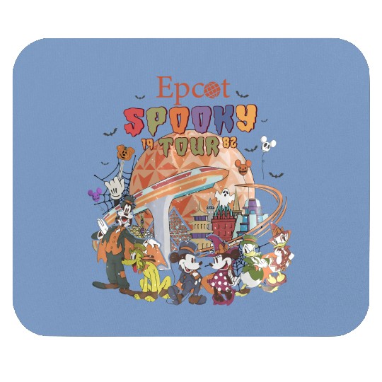 Vintage Epcot Spooky Tour 1928 Unisex Mouse Pads, Disney Epcot Halloween Mouse Pads