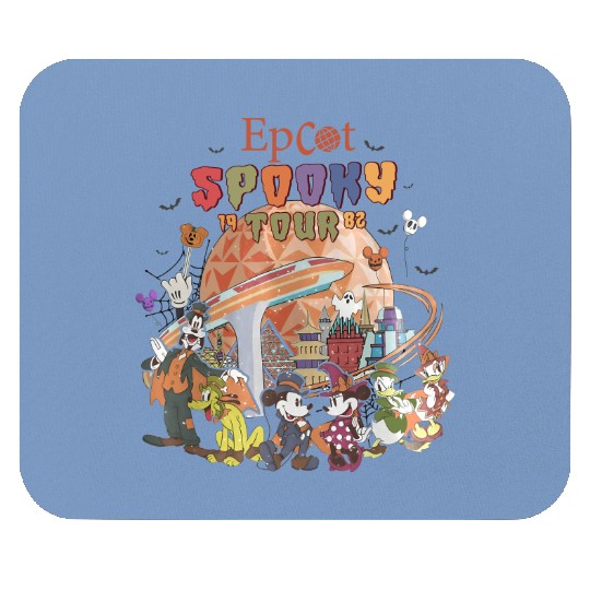 Vintage Epcot Spooky Tour 1928 Unisex Mouse Pads, Disney Epcot Halloween Mouse Pads