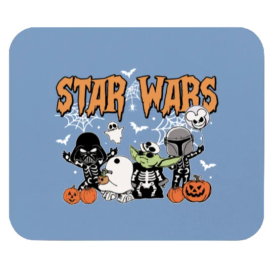 Star Wars Custom Mickey Halloween Mouse Pads, Funny Star Wars Halloween Mouse Pads, Skeleton Halloween Mouse Pads, Disney Halloween