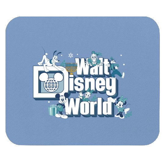 Mickey Friends Happy Hanukkah Mouse Pads, Disney Dreidel Menorah Mouse Pads