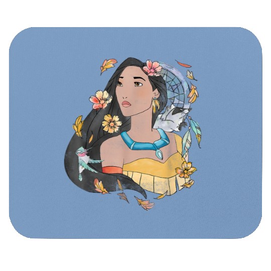 Disney Pocahontas Dreamcatcher Watercolor Graphi Mouse Pads