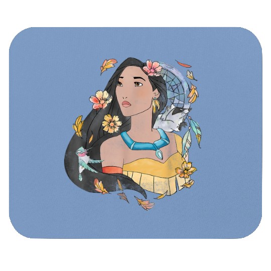 Disney Pocahontas Dreamcatcher Watercolor Graphi Mouse Pads