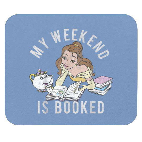 Disney Beauty And The Beast Belle My Weekend Is Mouse Pads