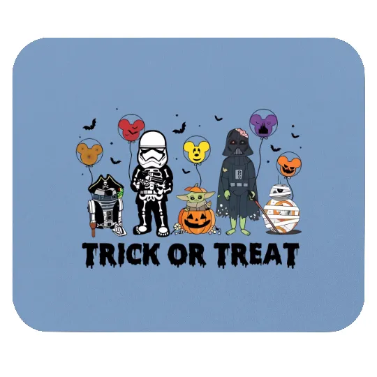 Trick Or Treat Star Wars Mouse Pads, Disney Halloween Mouse Pads,