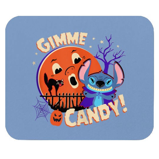 Discover Disney Stitch Gimme Candy Spooky Halloween Tank Mouse Pads