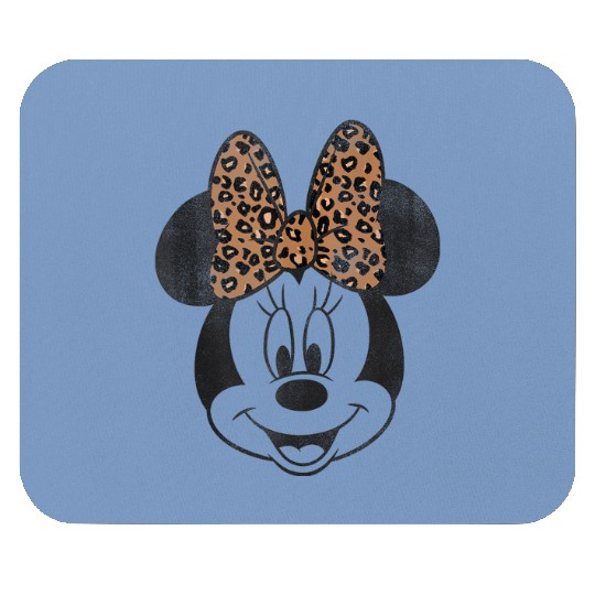 Disney Minnie Mouse Distressed Vintage Leopard B Mouse Pads