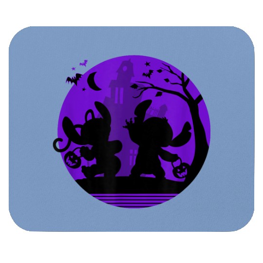 Discover Disney Stitch and Angel Trick or Treat Halloween Mouse Pads