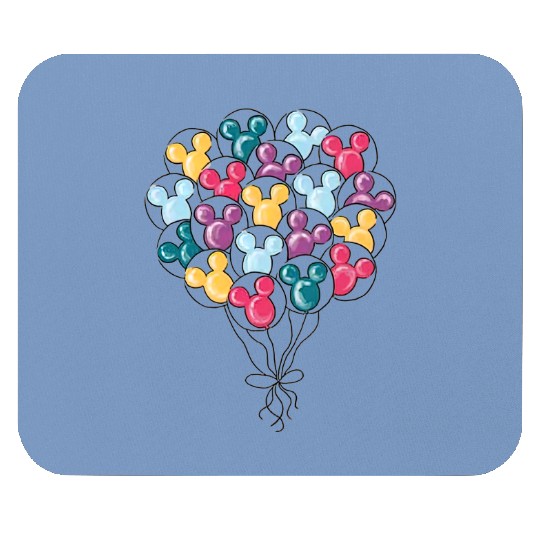 Watercolor Mickey balloon Mouse Pads, Disney balloon Mouse Pads, Magic Kingdom Mouse Pads