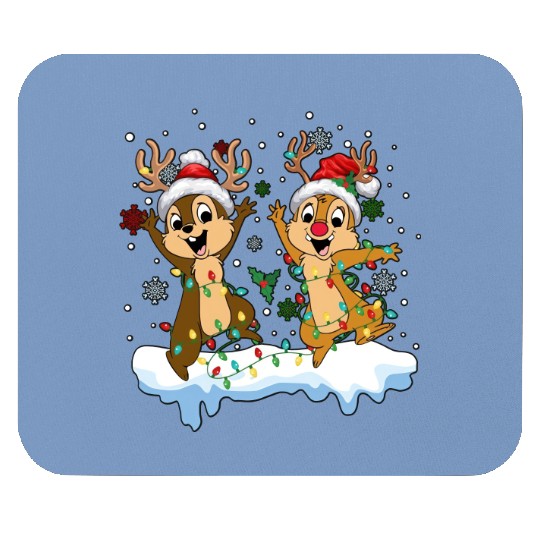 Disney Chip And Dale Christmas Mouse Pads, Cute Christmas Couples Mouse Pads