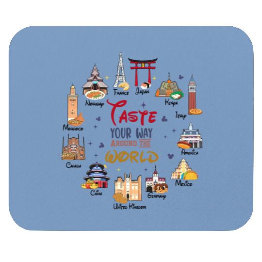 Disney Epcot World Showcase Countries Food Taste Your Way Around The World Mouse Pads, Epcot Food and Wine Festival 2023
