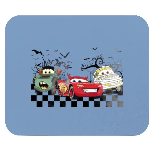 Discover Retro Disney Cars Halloween Mouse Pads, Lightning McQueen Halloween Cars Mouse Pads